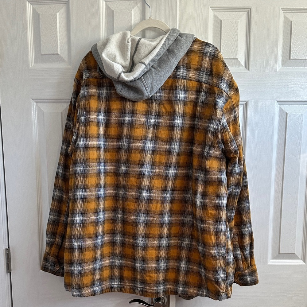 Mens XL Duluth Trading Co Flapjack Relaxed Fit Hooded Shirt/Jacket - Picture 3 of 7